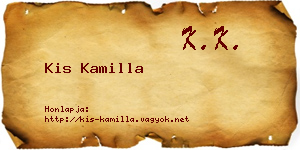 Kis Kamilla névjegykártya